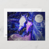 Pferde und Nacht Postkarte (Vorne/Hinten)