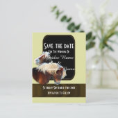 Pferde und Pferde Save the Date Ankündigungspostkarte (Stehend Vorderseite)