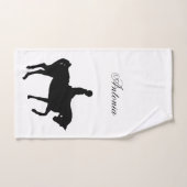 Pferde- und Reiter-Silhouette Handtuch (Handtuch)