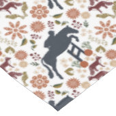 Pferde und Reiter Tablecloth Reittiere Kunst, Dich Tischdecke (Schrägansicht)