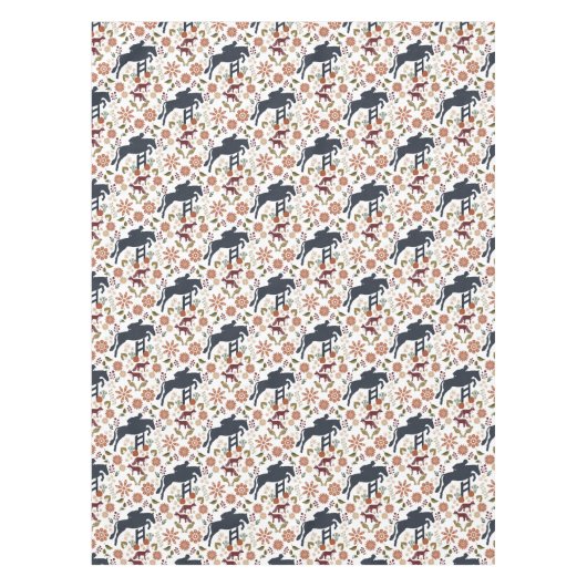 Pferde und Reiter Tablecloth Reittiere Kunst, Dich Tischdecke (Vorderseite)