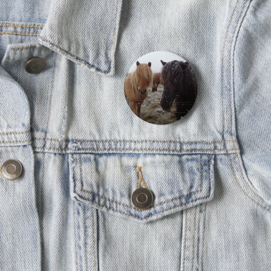 Pferde und Reitergeschenke, Personalisiert Button (Beispiel)