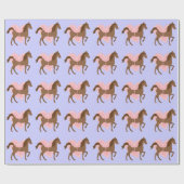 Pferde und Reitergeschenke, Personalisiert Geschenkpapier (Flach)