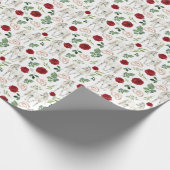 Pferde und Rote Rosen Hochzeitsreisepapier Geschenkpapier (Ecke)