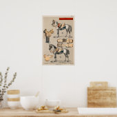 Pferde und Sattel Poster (Küche)