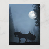 Pferde und Schlitten Feiertagspostkarte (Vorderseite)