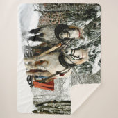 PFERDE UND SCHNEE IM SCHNEE SHERPADECKE (Vorderseite)