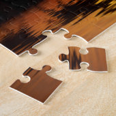 Pferde und Sonnenuntergang mit Wasser Puzzle (Seite)