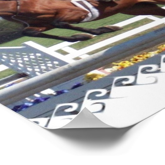 Pferde und Springposter anzeigen Poster (Ecke)