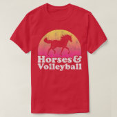 Pferde und Volleyball Frauen oder Mädchen Pferde T-Shirt (Design vorne)