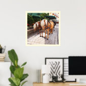 Pferde und Wagen Poster (Heimbüro)