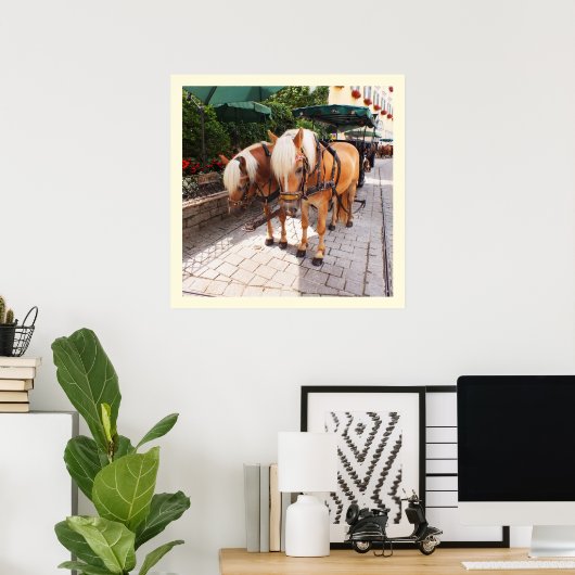 Pferde und Wagen Poster (Heimbüro)