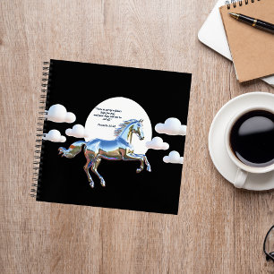 Pferde und Wolken verbringen Zeit w Jesus Journal Notizblock