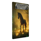 Pferde unter den Fireflies-Notebooks Mini Klemmbrett (Schrägansicht)