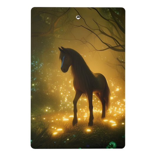 Pferde unter den Fireflies-Notebooks Mini Klemmbrett (Rückseite)