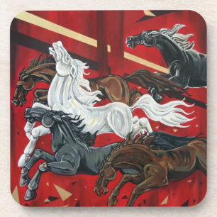 Pferde Untersetzer Set 6