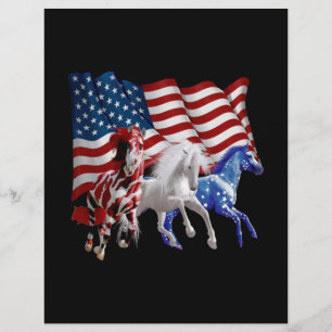 Pferde Usa Amerikanische Flagge Pferd Flyer