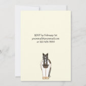 Pferde Valentine zum Geburtstag Einladung von Mädc (Rückseite)