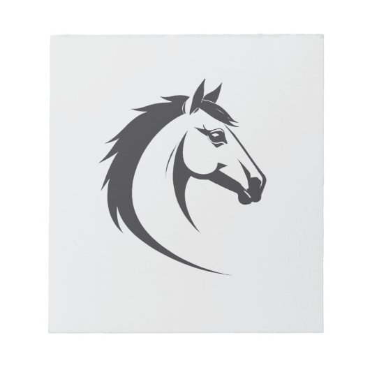 Pferde Vector Art Tier Moderne Stadt Grafik Notizblock (Vorderseite)