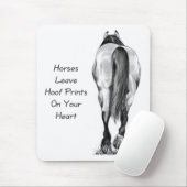 Pferde verlassen Hoofprints auf Ihrem Herzen: Mousepad (Mit Mouse)