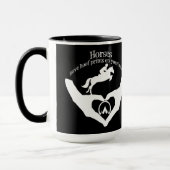 Pferde Verließ Hoof Prints auf dem Herzen Tasse (Links)