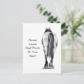 Pferde Verließ Hoofprints auf Ihrem Herzen: Art Postkarte (Stehend Vorderseite)