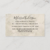 Pferde Vintage Pferde personalisieren Pferde Visitenkarte (Rückseite)