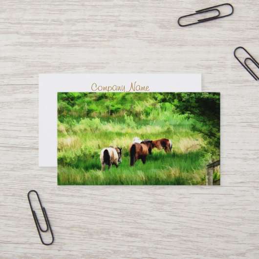 PFERDE VISITENKARTE (Vorderseite/Rückseite Beispiel)