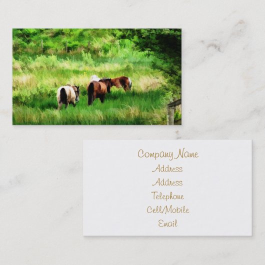 PFERDE VISITENKARTE (Vorne/Hinten)