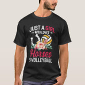 Pferde Volleyball Nur ein Wer Lieben T-Shirt (Vorderseite)