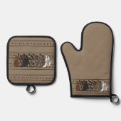 Pferde von figdewdrop Ofenhandschuh & Topf Topflappen-Set (Vorderseite)