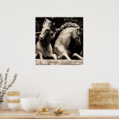Pferde von Florenz Print Poster (Küche)