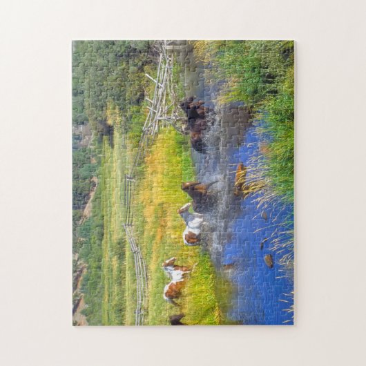 Pferde von Montana. Puzzle (Vertikal)