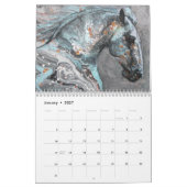 Pferde-Wandkalender 2027 mit Marmormuster Kalender (Jan 2027)