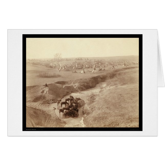 Pferde Wassersport auf White Clay Creek SD 1891 (Vorderseite (Horizontal))