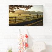 Pferde Weiden im Sonnenaufgang Banner (Insitu)