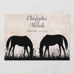 Pferde Weiden Reittiere Einladung zur Hochzeit