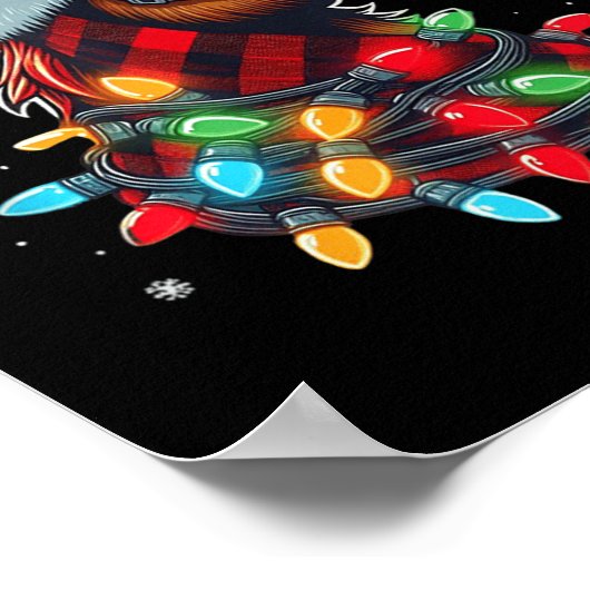 Pferde Weihnachten Pferde Reiten Xmas Pferd Poster (Ecke)