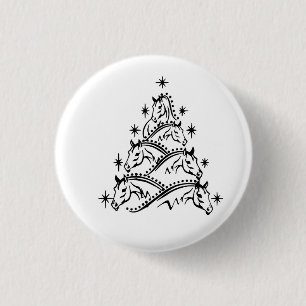 Pferde Weihnachtsbaum Reiturlaub Weihnachten Button