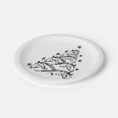 Pferde Weihnachtsbaum Reiturlaub Weihnachten Pappteller (Schrägansicht)