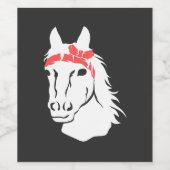 Pferde Weinetikett (Einzelnes Label)