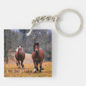 Pferde werden Führer Schlüsselanhänger (Rückseite)
