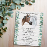 Pferde Western Hochzeit Grünwald Rustikal<br><div class="desc">Ein Design pro Blatt. Die Einladungen zum Haushalt beinhalten keine Mittelrahmen. Dieses Design kann in dem Bereich personalisiert werden, der durch das Ändern des Fotos und/oder Textes zur Verfügung gestellt wird. Sie können auch angepasst werden, indem Sie auf Vorlage personalisieren klicken und dann auf die Schaltfläche klicken, um weitere Optionen...</div>