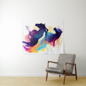 Pferde wild Natur Tierfarben Malerei Wandteppich (Beispiel (Horizontal))