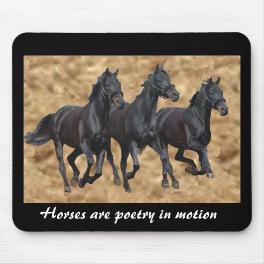 Pferde wildes Mousepad (Vorne)
