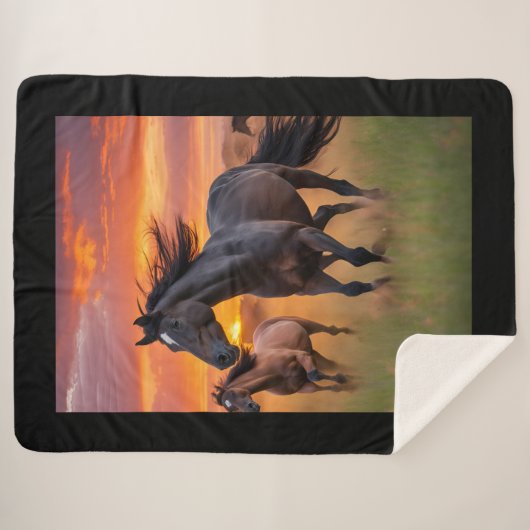 Pferde - Wildpferde Sherpadecke (Vorderseite (Horizontal))