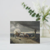 Pferde Zeichnend Karts auf einem Hügel, 1856 Postkarte (Stehend Vorderseite)