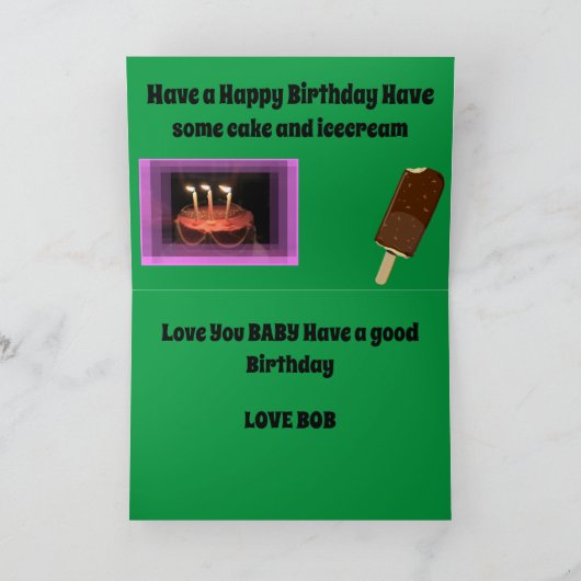 Pferde zum Geburtstag Karte (Innenseite)