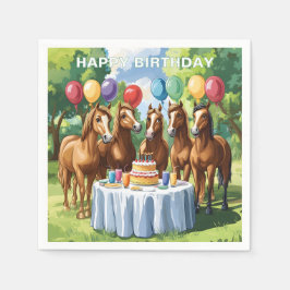 Pferde zum Geburtstag Serviette