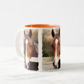 PFERDE ZWEIFARBIGE TASSE (Vorderseite Links)